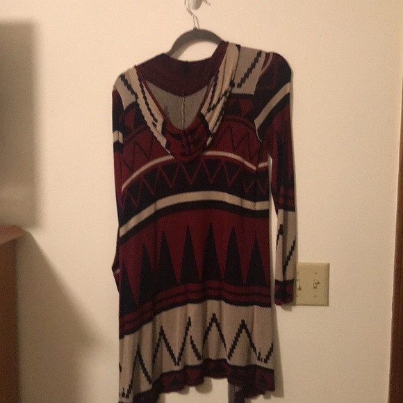 One world petite medium hooded long sweater - Picture 3 of 4